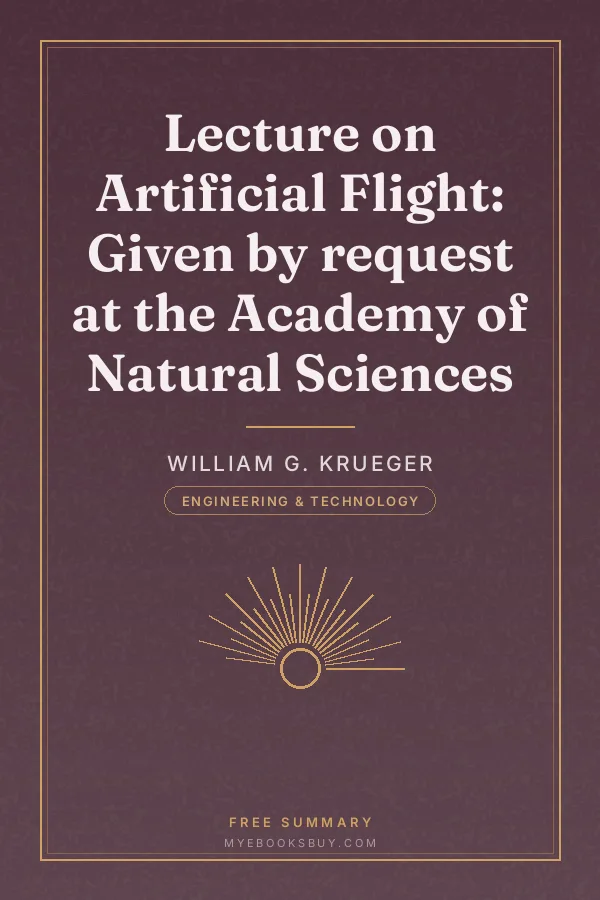 Cover of Lecture on Artificial Flight: Given by request at the Academy of Natural Sciences