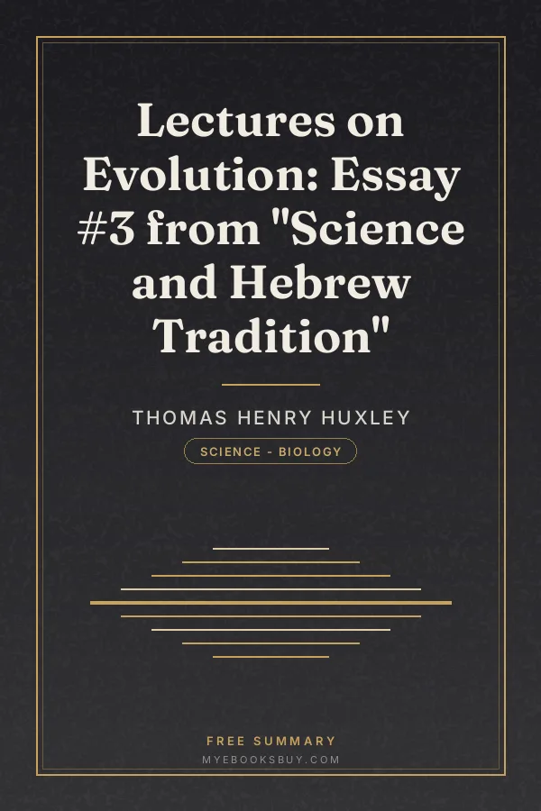 Cover of Lectures on Evolution: Essay #3 from "Science and Hebrew Tradition"