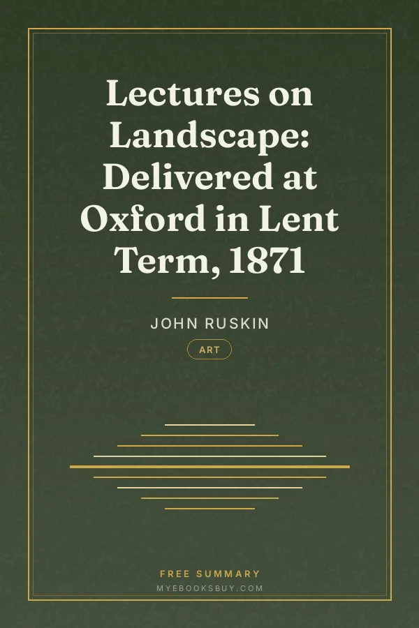 Cover of Lectures on Landscape: Delivered at Oxford in Lent Term, 1871