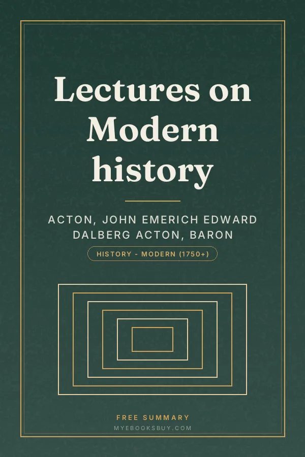 Cover of Lectures on Modern history