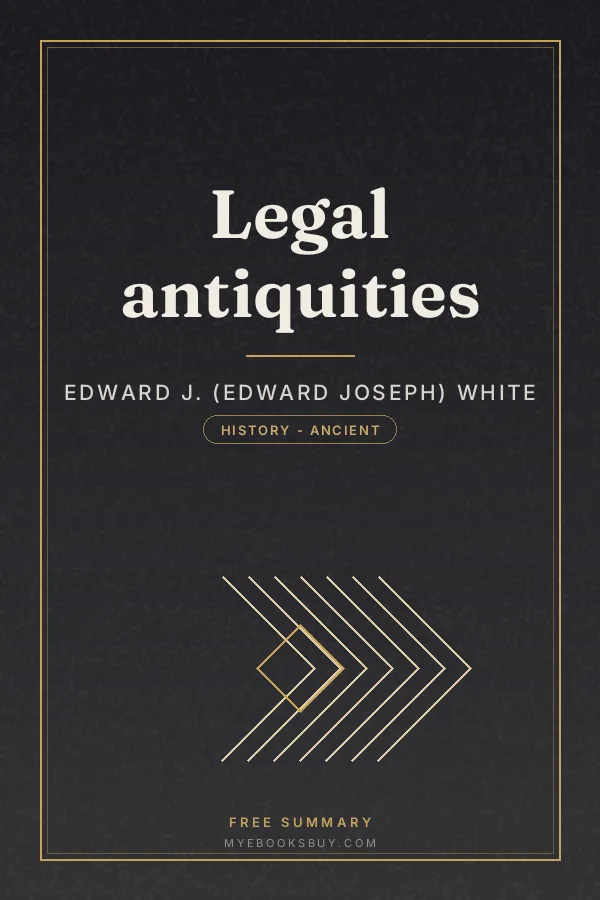 Cover of Legal antiquities