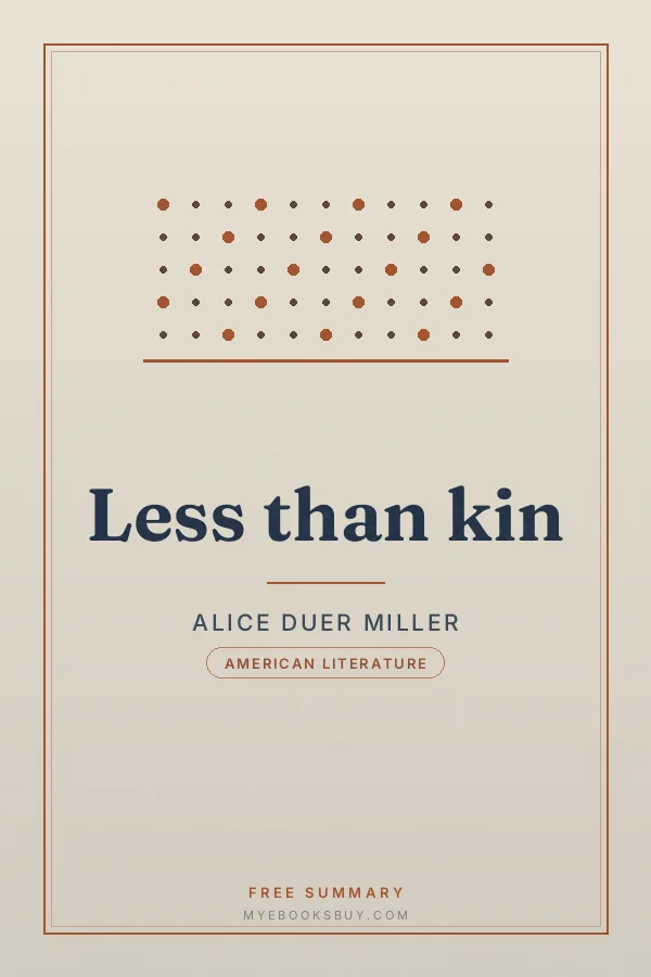 Cover of Less than kin