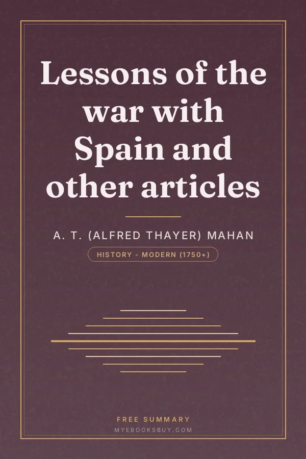 Cover of Lessons of the war with Spain and other articles