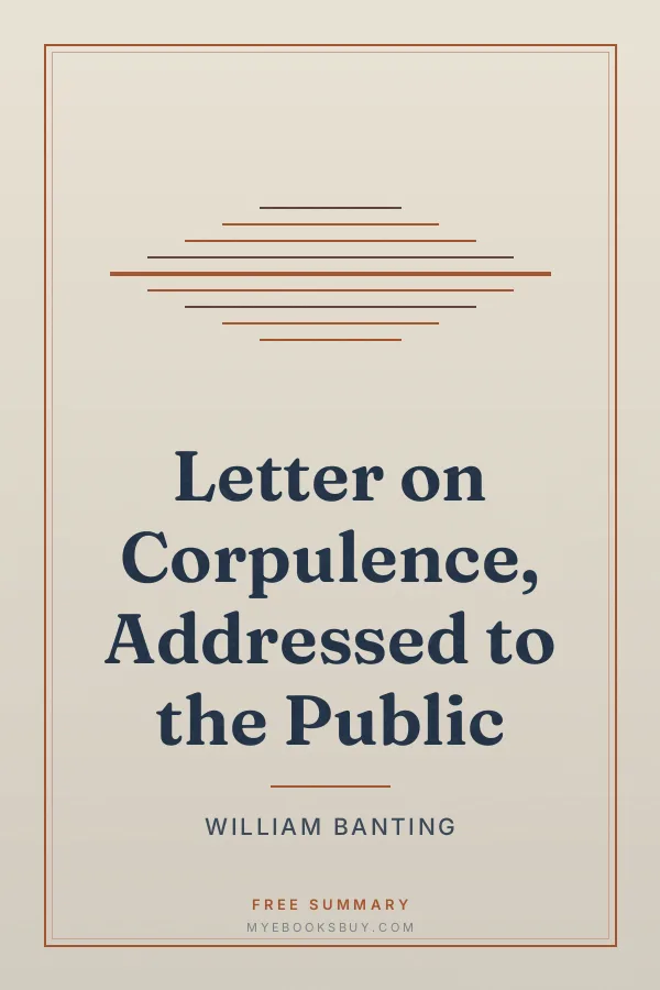 Cover of Letter on Corpulence, Addressed to the Public