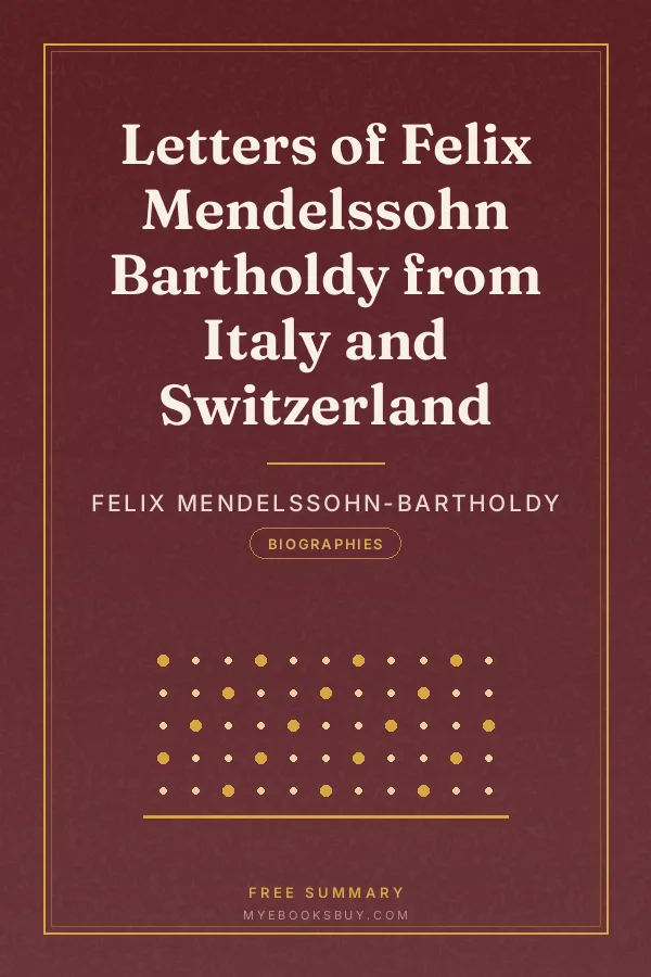 Cover of Letters of Felix Mendelssohn Bartholdy from Italy and Switzerland