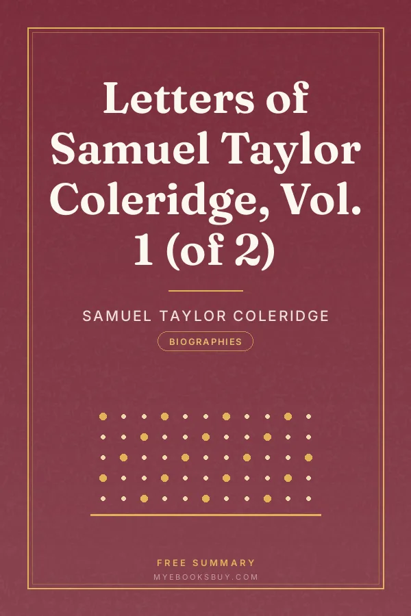 Cover of Letters of Samuel Taylor Coleridge, Vol. 1 (of 2)