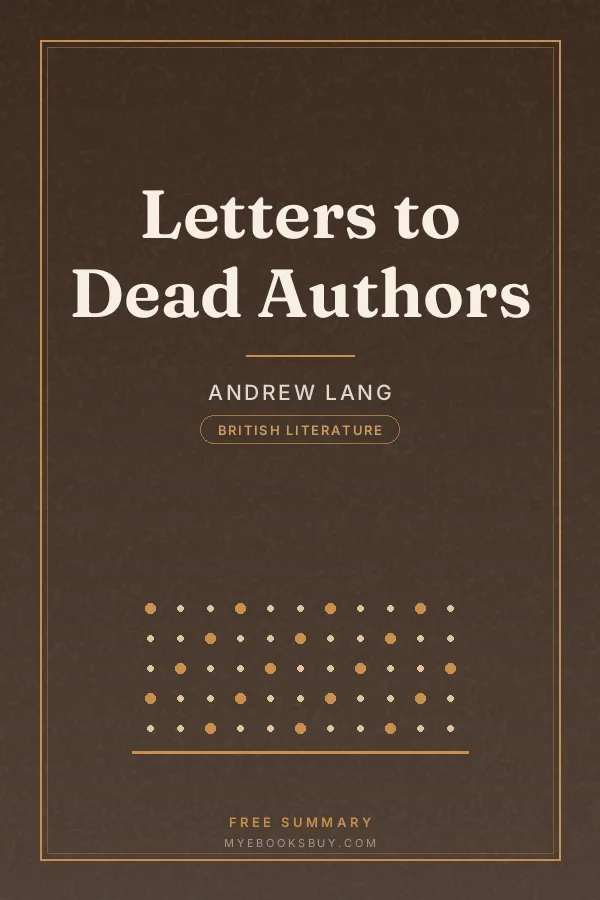 Cover of Letters to Dead Authors