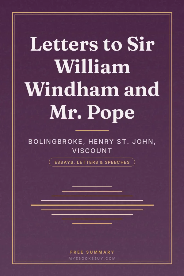 Cover of Letters to Sir William Windham and Mr. Pope