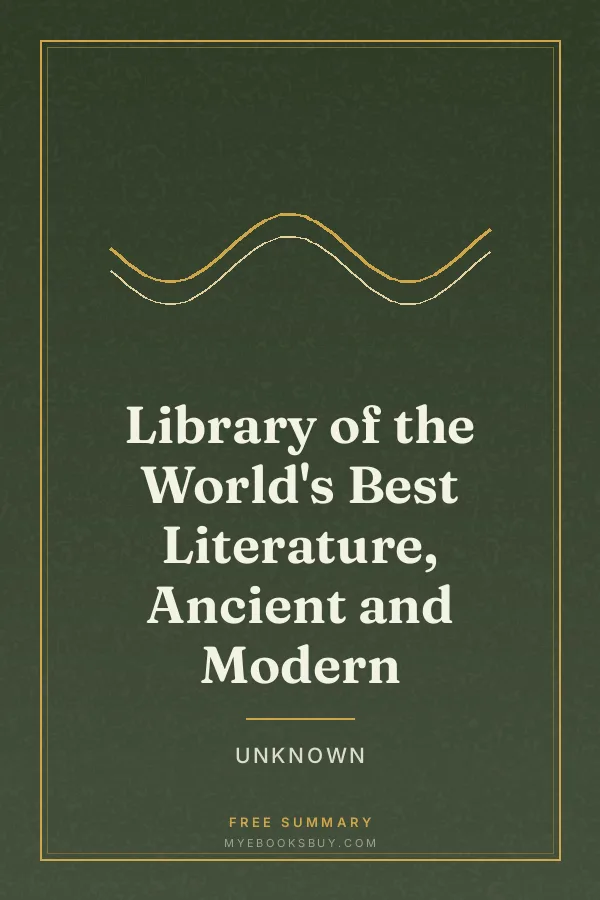 Cover of Library of the World's Best Literature, Ancient and Modern