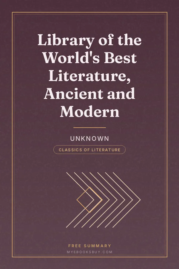 Cover of Library of the World's Best Literature, Ancient and Modern