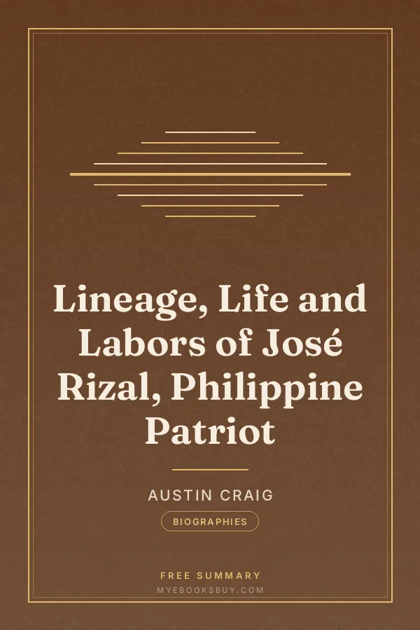 Cover of Lineage, Life and Labors of José Rizal, Philippine Patriot