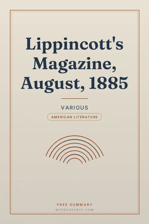 Cover of Lippincott's Magazine, August, 1885