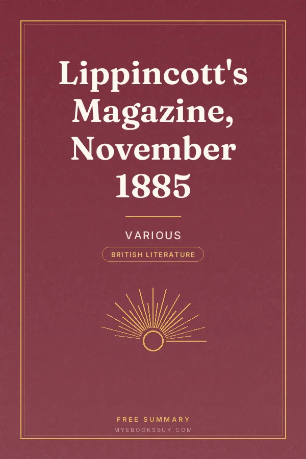 Cover of Lippincott's Magazine, November 1885