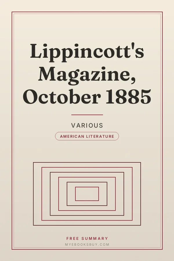 Cover of Lippincott's Magazine, October 1885