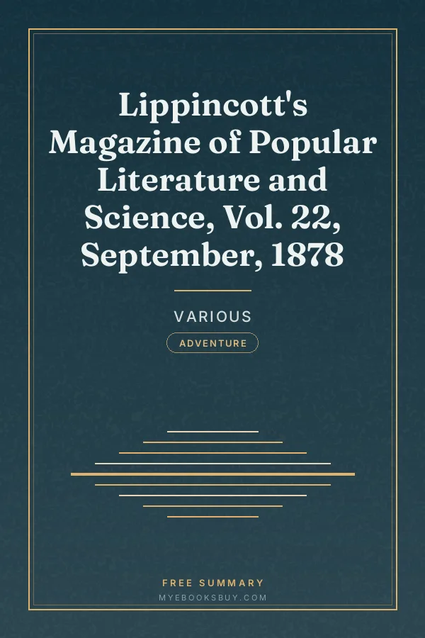Cover of Lippincott's Magazine of Popular Literature and Science, Vol. 22, September, 1878