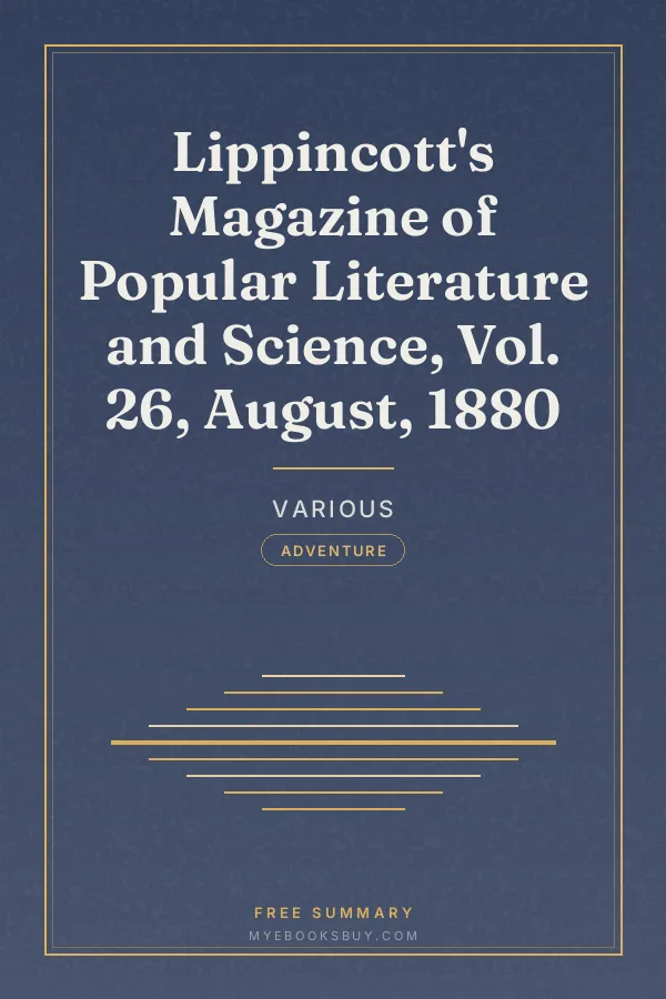 Cover of Lippincott's Magazine of Popular Literature and Science, Vol. 26, August, 1880