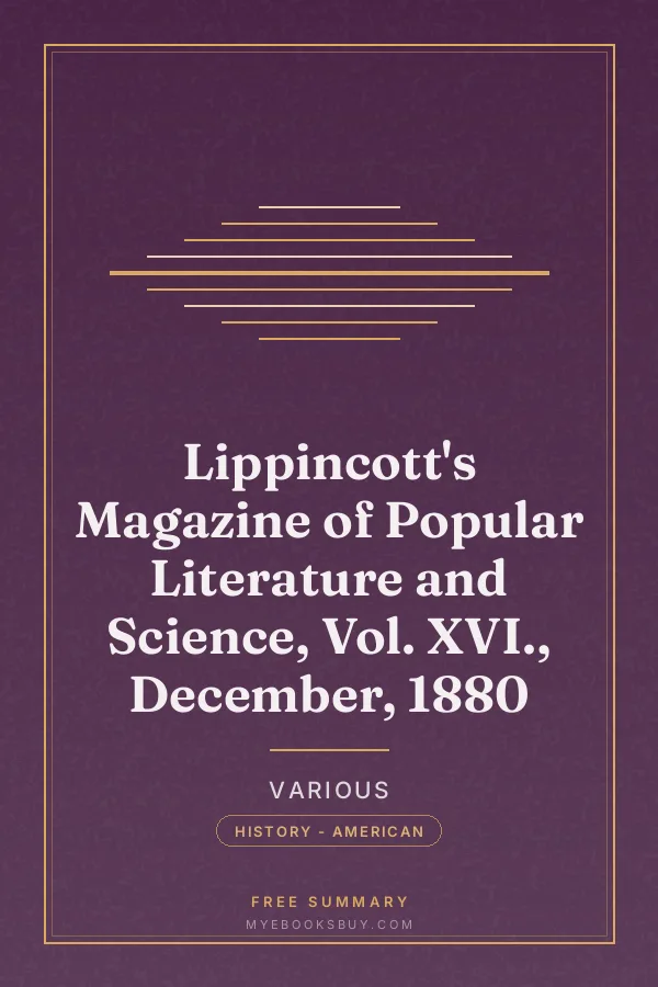 Cover of Lippincott's Magazine of Popular Literature and Science, Vol. XVI., December, 1880
