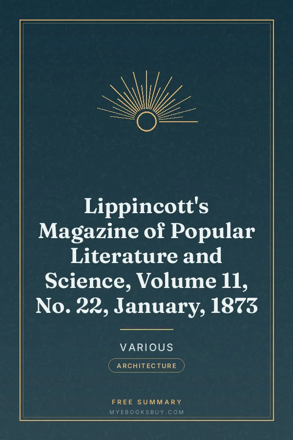 Cover of Lippincott's Magazine of Popular Literature and Science, Volume 11, No. 22, January, 1873