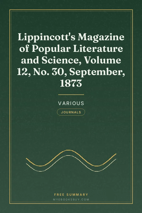 Cover of Lippincott's Magazine of Popular Literature and Science, Volume 12, No. 30, September, 1873
