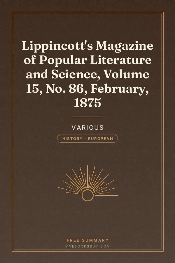 Cover of Lippincott's Magazine of Popular Literature and Science, Volume 15, No. 86, February, 1875