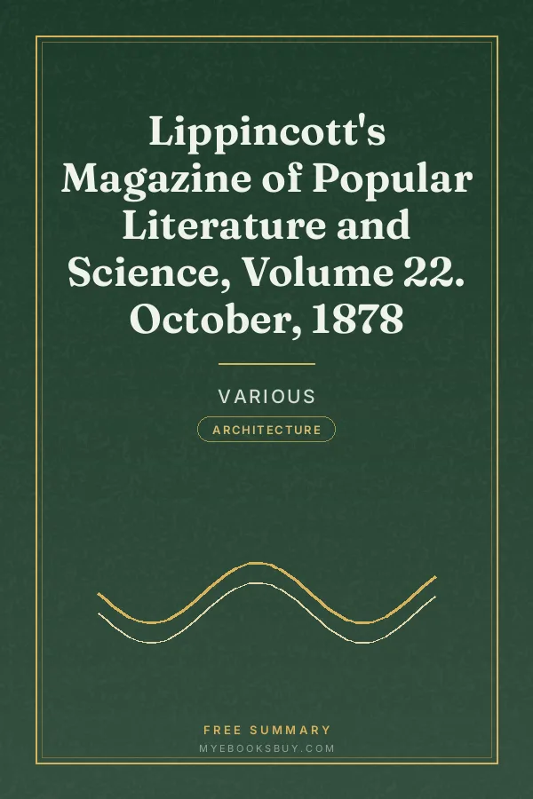 Cover of Lippincott's Magazine of Popular Literature and Science, Volume 22. October, 1878