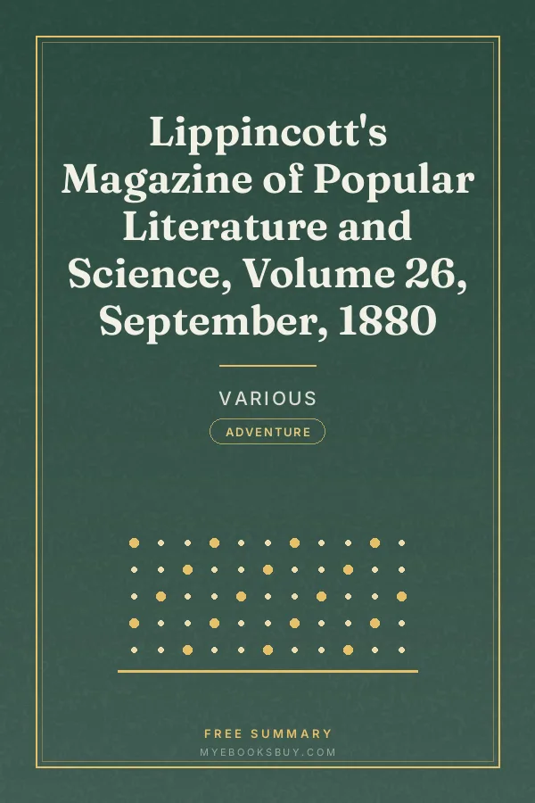Cover of Lippincott's Magazine of Popular Literature and Science, Volume 26, September, 1880