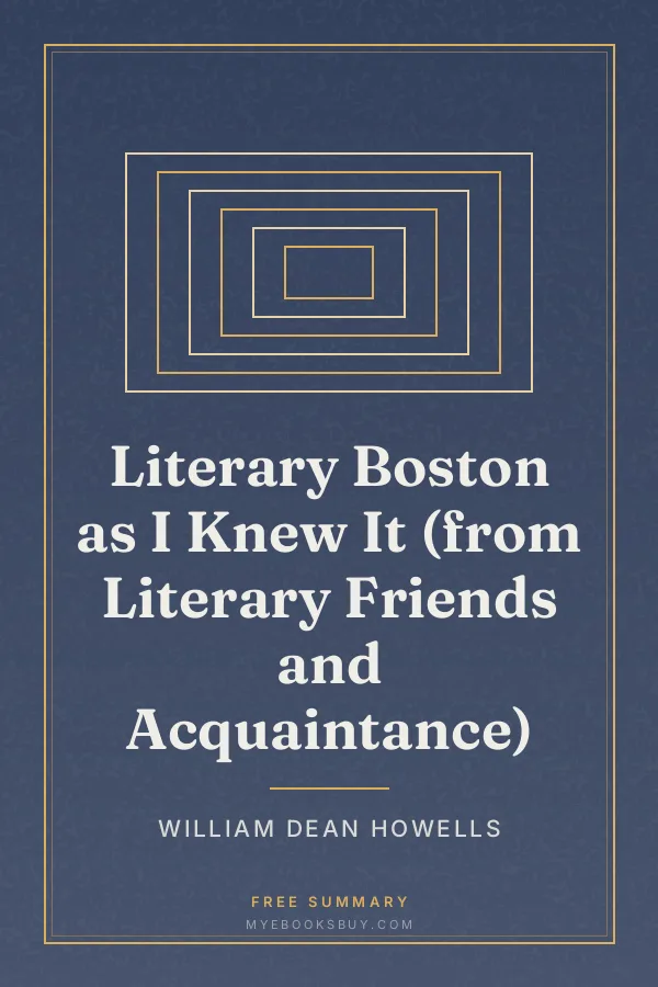 Cover of Literary Boston as I Knew It (from Literary Friends and Acquaintance)