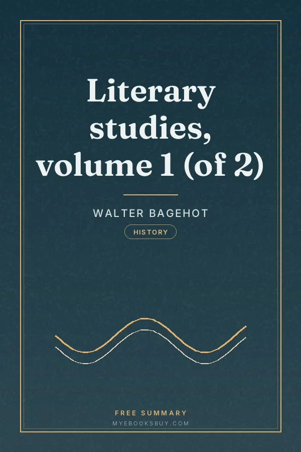 Cover of Literary studies, volume 1 (of 2)