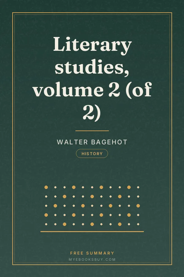 Cover of Literary studies, volume 2 (of 2)