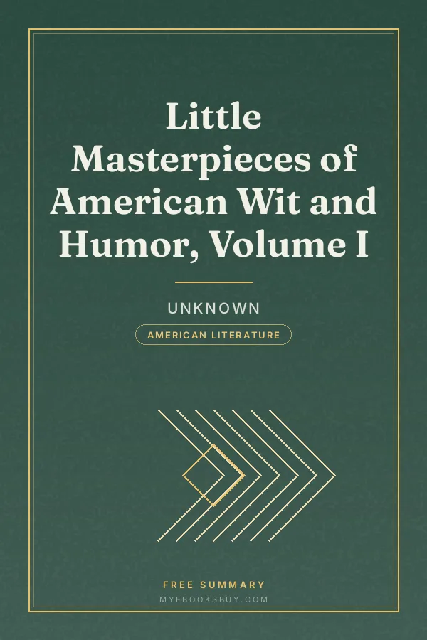Cover of Little Masterpieces of American Wit and Humor, Volume I