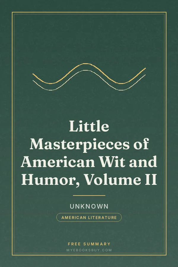 Cover of Little Masterpieces of American Wit and Humor, Volume II