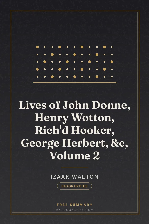 Cover of Lives of John Donne, Henry Wotton, Rich'd Hooker, George Herbert, &c, Volume 2