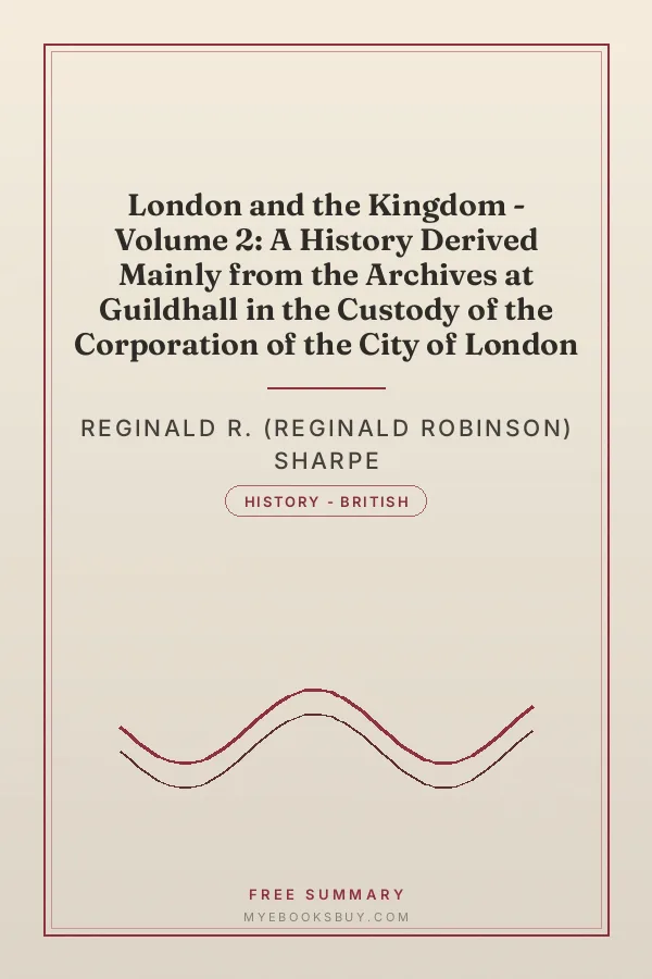 Cover of London and the Kingdom - Volume 2: A History Derived Mainly from the Archives at Guildhall in the Custody of the Corporation of the City of London