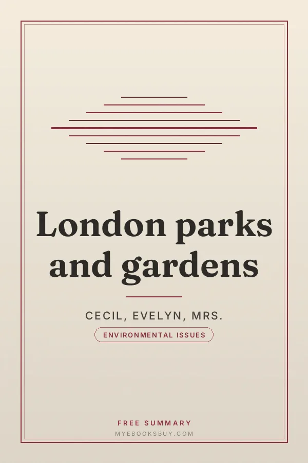 Cover of London parks and gardens
