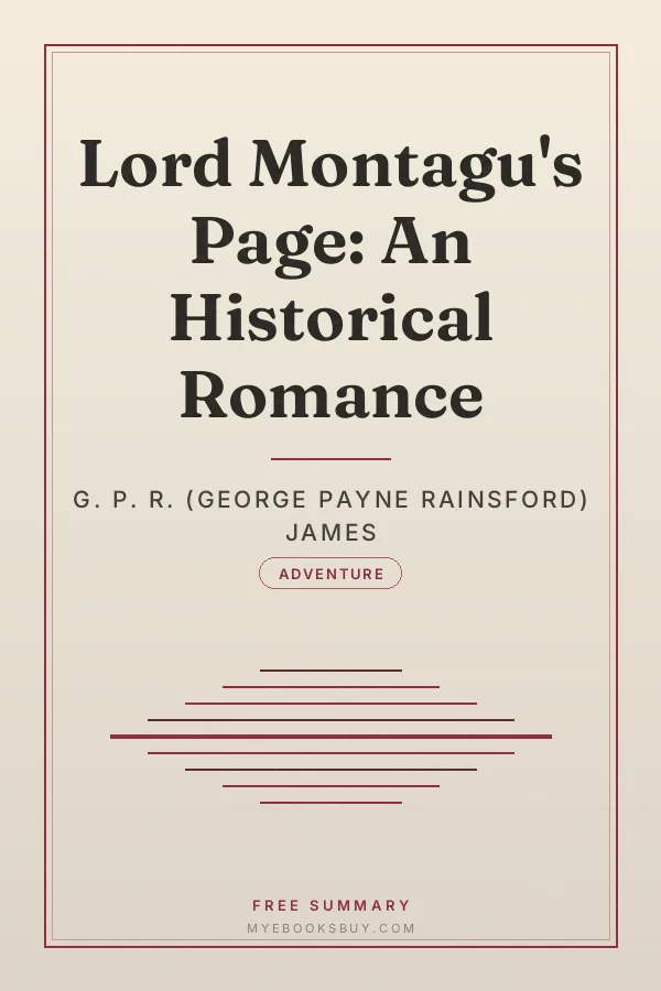 Cover of Lord Montagu's Page: An Historical Romance