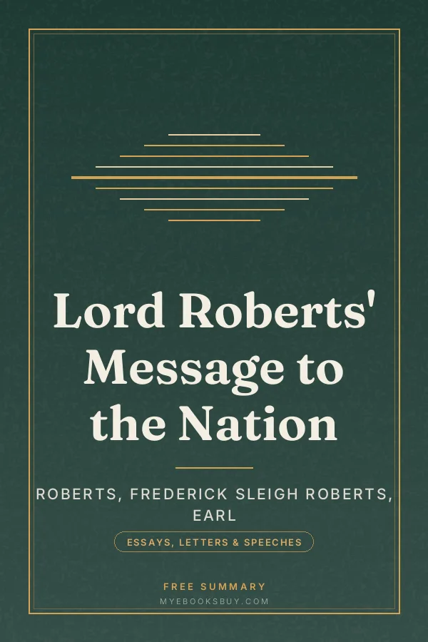 Cover of Lord Roberts' Message to the Nation