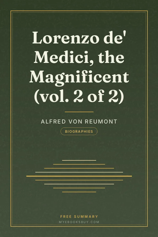 Cover of Lorenzo de' Medici, the Magnificent (vol. 2 of 2)