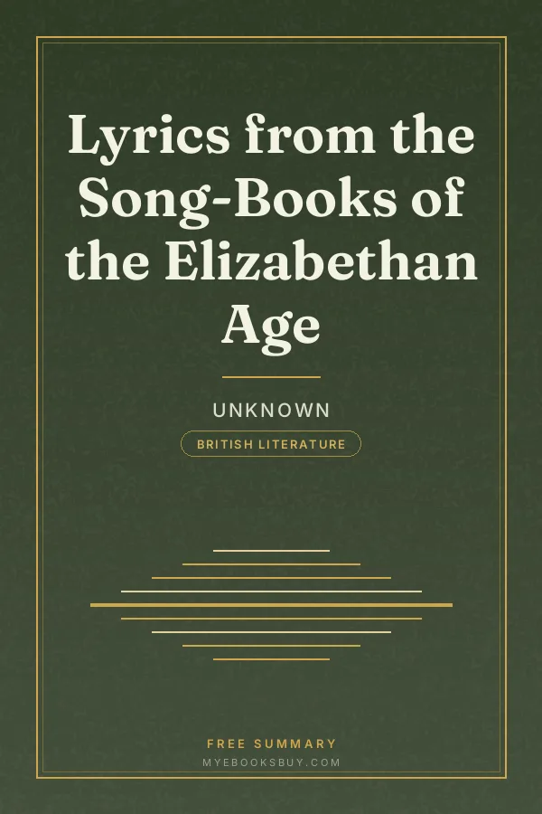 Cover of Lyrics from the Song-Books of the Elizabethan Age