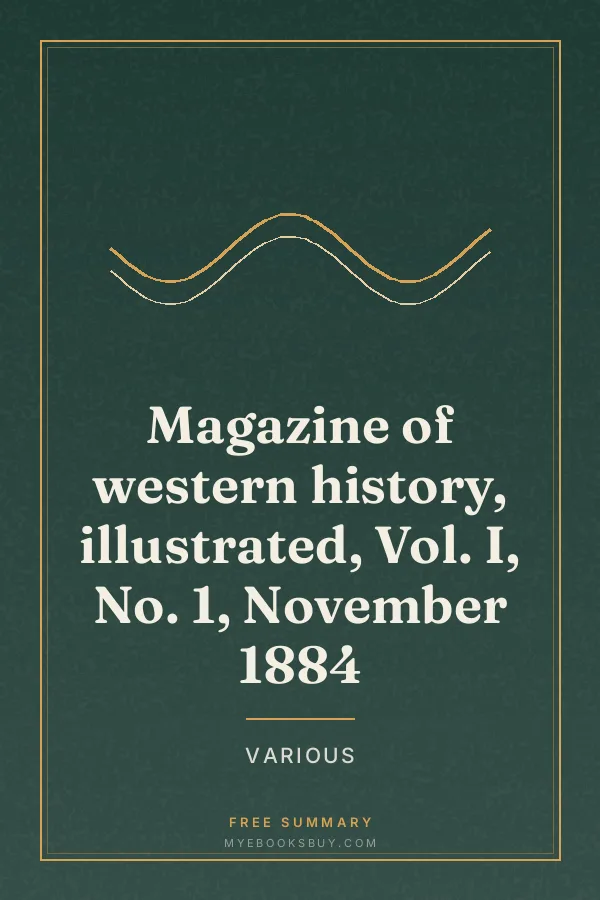 Cover of Magazine of western history, illustrated, Vol. I, No. 1, November 1884