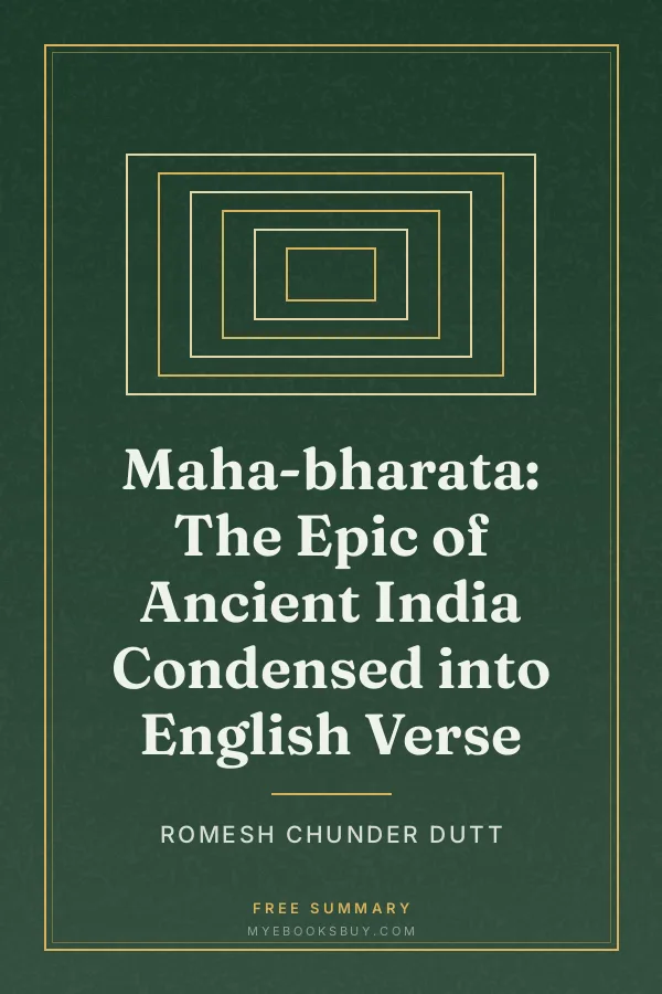 Cover of Maha-bharata: The Epic of Ancient India Condensed into English Verse
