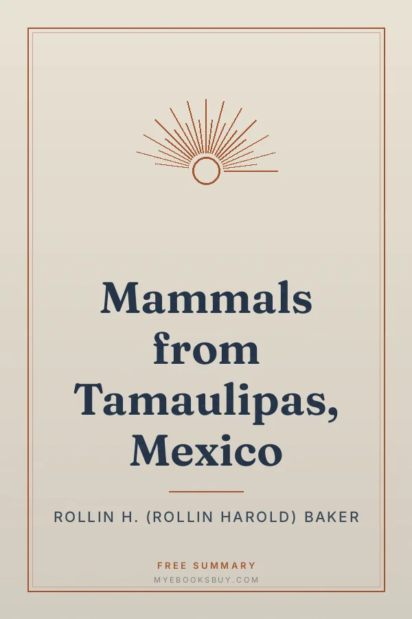 Cover of Mammals from Tamaulipas, Mexico
