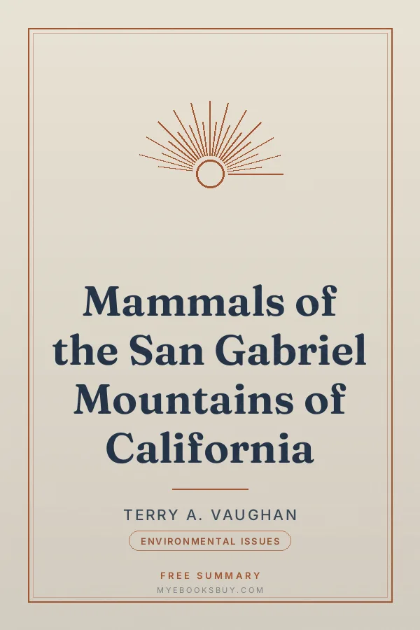 Cover of Mammals of the San Gabriel Mountains of California