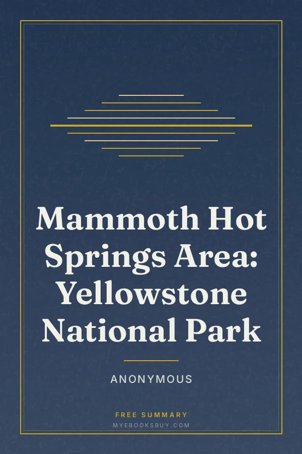 Cover of Mammoth Hot Springs Area: Yellowstone National Park