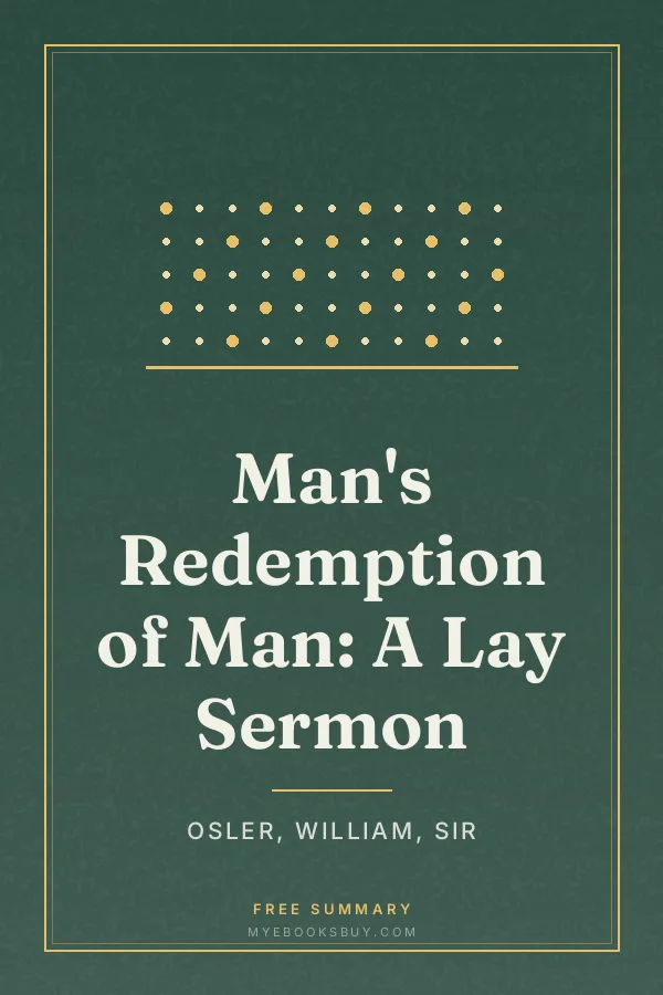 Cover of Man's Redemption of Man: A Lay Sermon