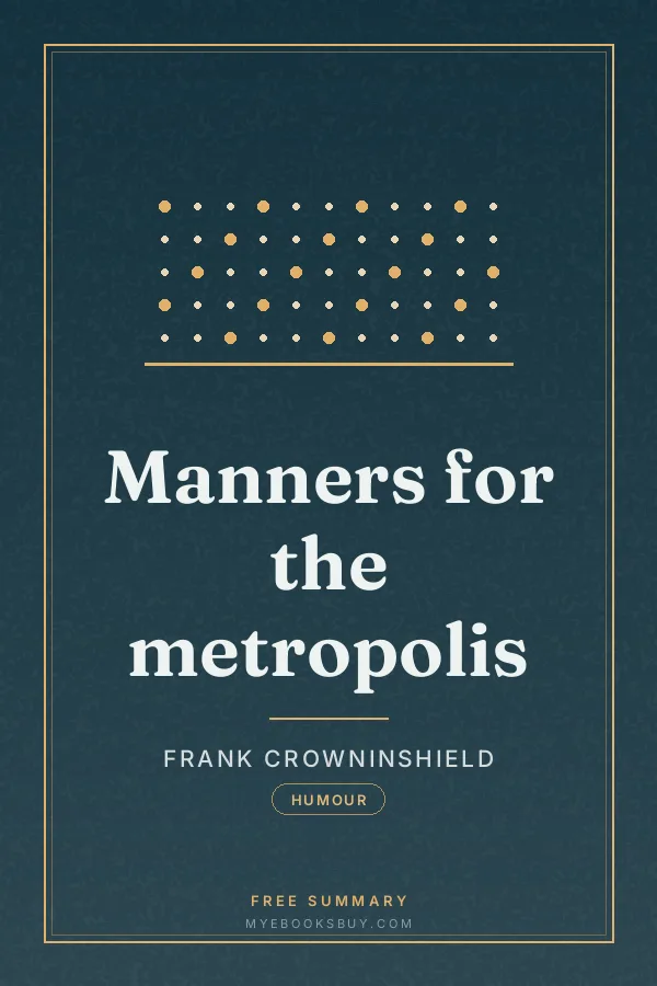Cover of Manners for the metropolis