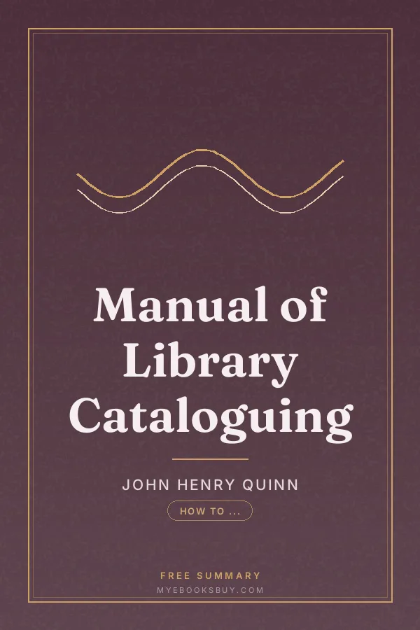 Cover of Manual of Library Cataloguing