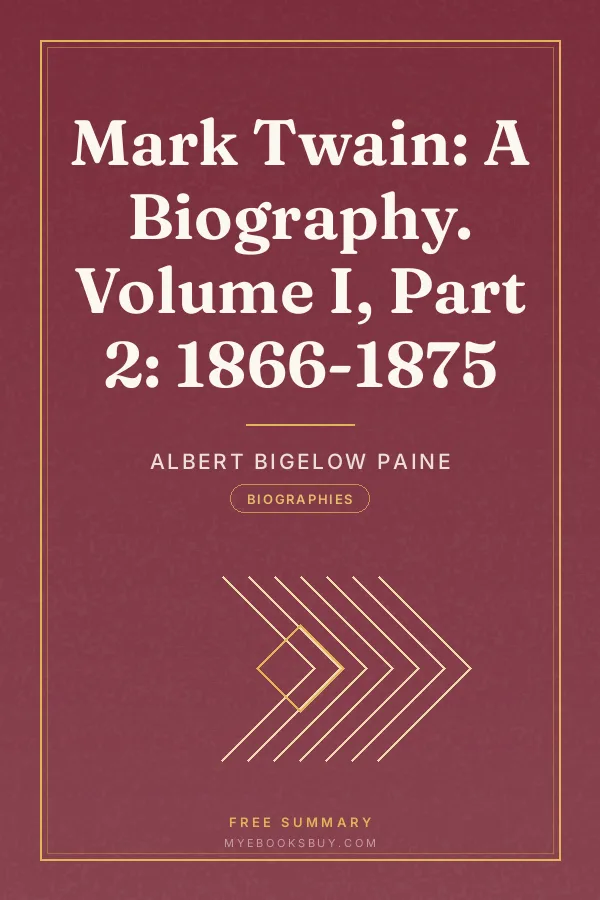 Cover of Mark Twain: A Biography. Volume I, Part 2: 1866-1875