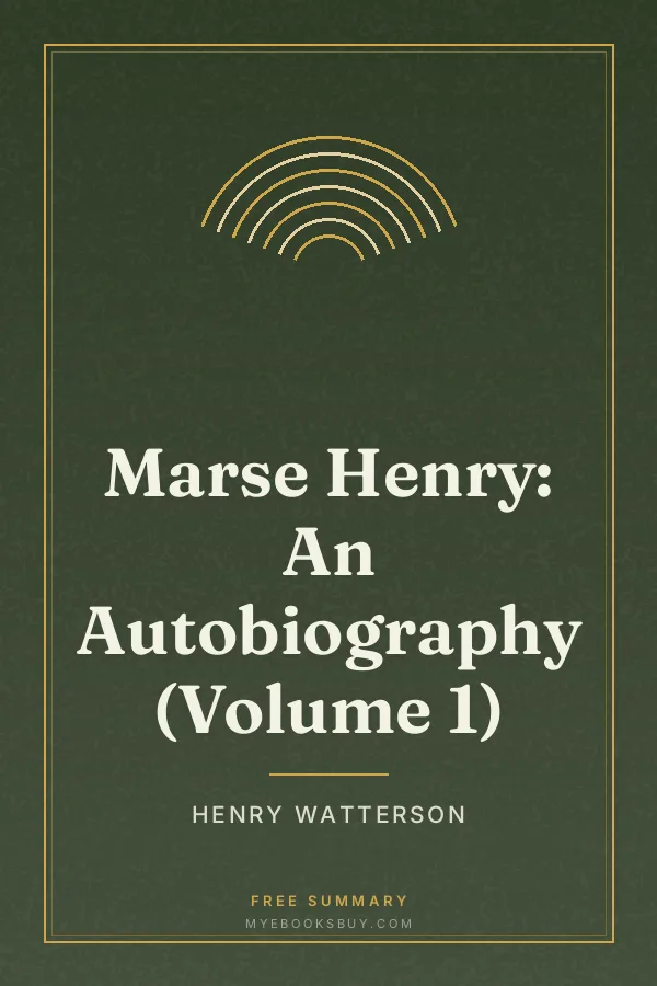Cover of Marse Henry: An Autobiography (Volume 1)