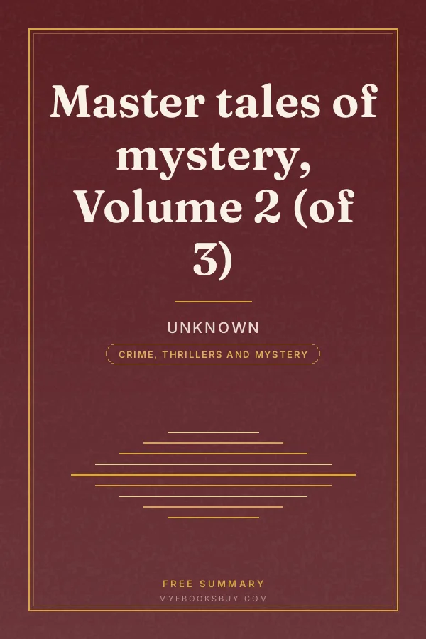 Cover of Master tales of mystery, Volume 2 (of 3)