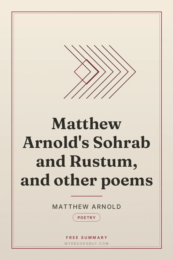Cover of Matthew Arnold's Sohrab and Rustum, and other poems